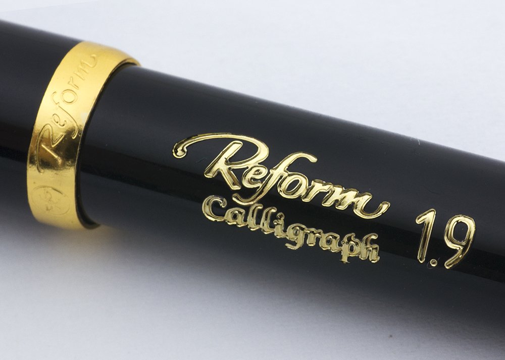 Reform (Germany) Calligraph Fountain Pen Black, GP Trim, 1.9mm GP